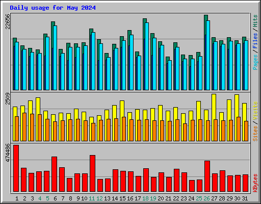 Daily usage for May 2024