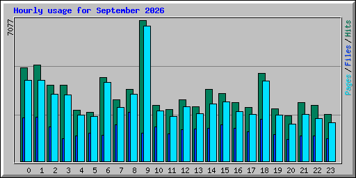 Hourly usage for September 2026