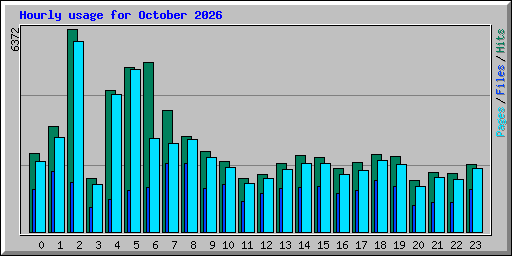 Hourly usage for October 2026